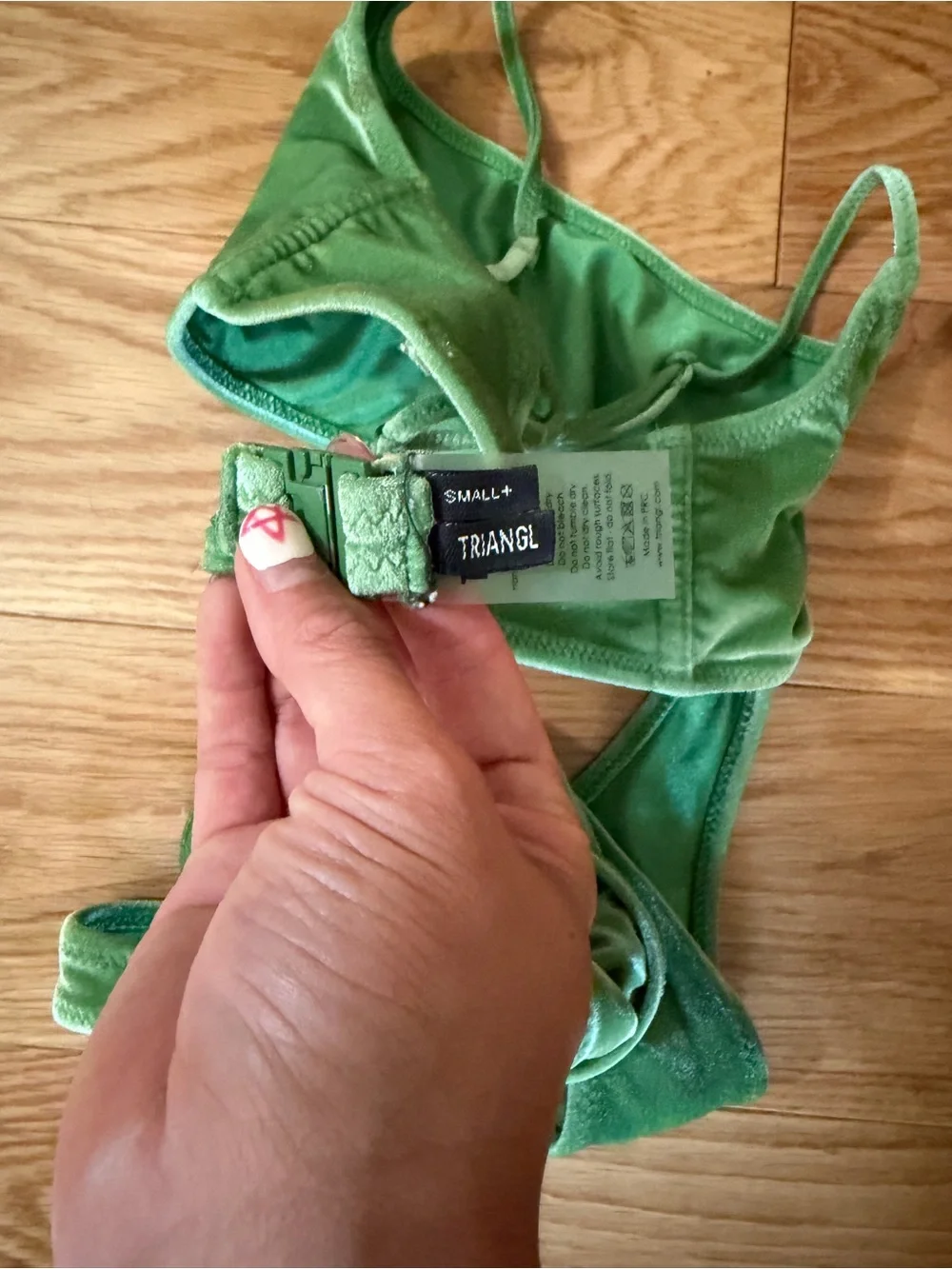 triangl swimwear Green Two-Piece Bralette Bikini Set